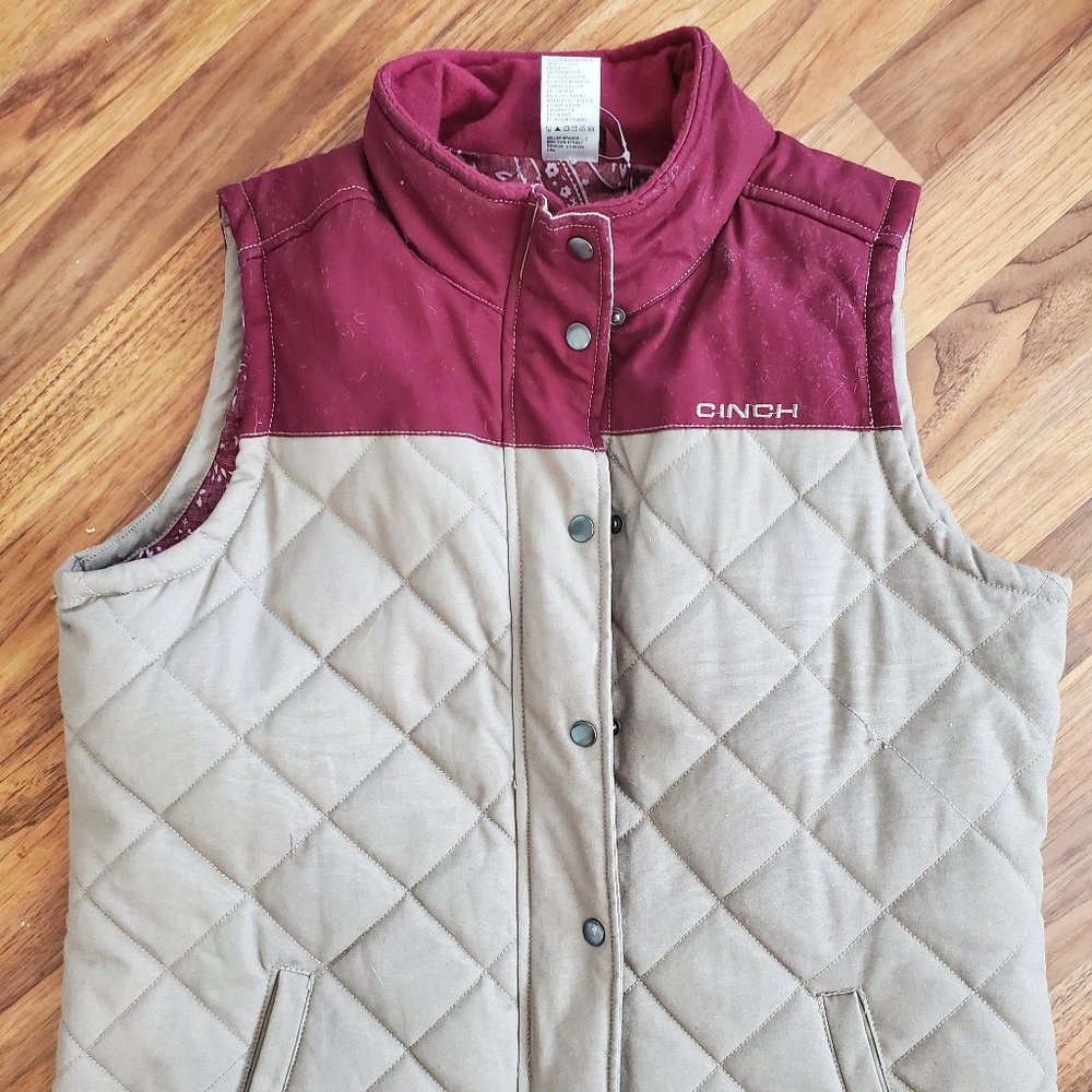 Cinch quilted vest xl